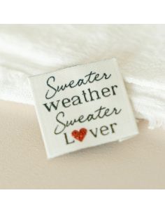 Gewebtes Etikett zum Annähen Sweater Weather