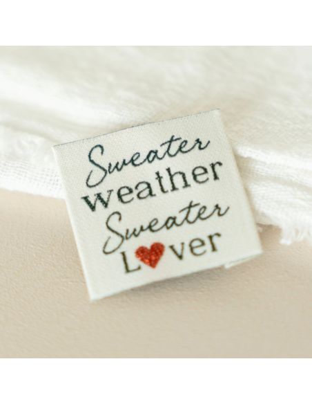 Gewebtes Etikett zum Annähen Sweater Weather
