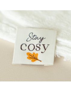 Gewebtes Etikett zum Annähen Stay cosy
