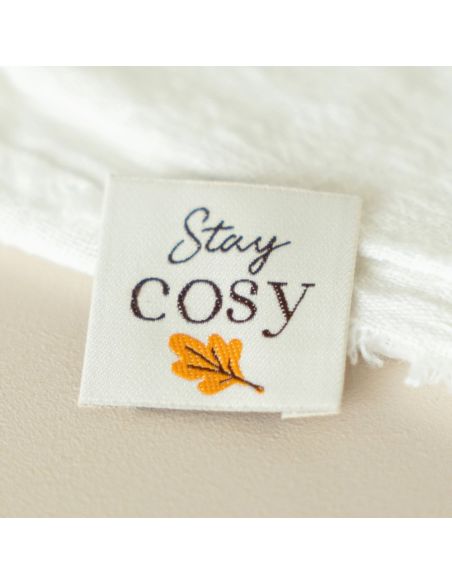 Gewebtes Etikett zum Annähen Stay cosy