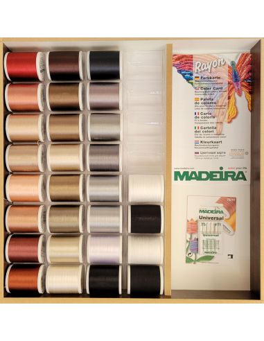 Maschinengarn-Set Rayon Madeira 1000 m - Weiß