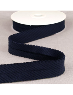 Grobcord-Schrägband - Marineblau