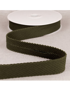 Kordelband mit breiten Rippen - Khaki