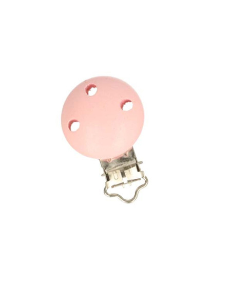 Schnullerclip aus Holz - Rosa