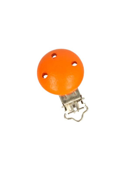 Schnullerkette aus Holz - Orange