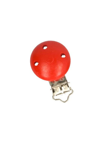 Schnullerclip aus Holz - Rot