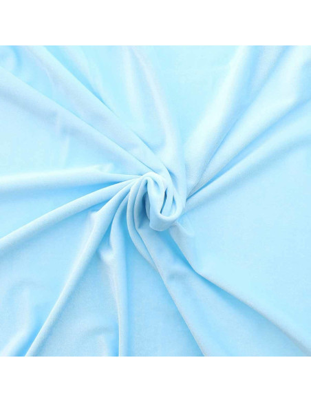Stretch-Samtstoff - Babyblau