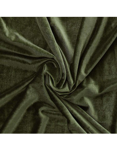 Stretch-Samtstoff - Khaki