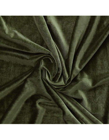 Stretch-Samtstoff - Khaki