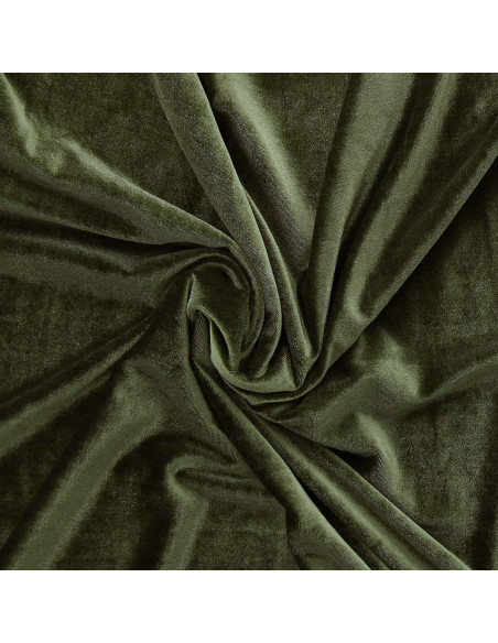 Stretch-Samtstoff - Khaki