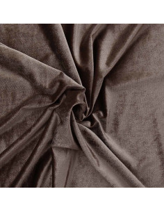 Stretch-Samtstoff - Taupe