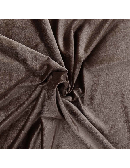 Stretch-Samtstoff - Taupe