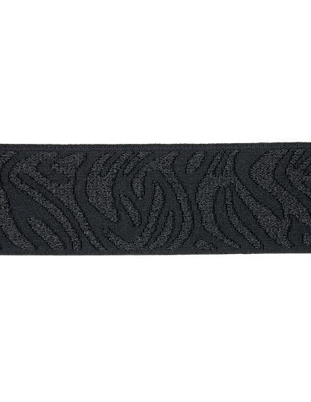 Elastisch Zebra - Schwarz und schwarzer Lurex