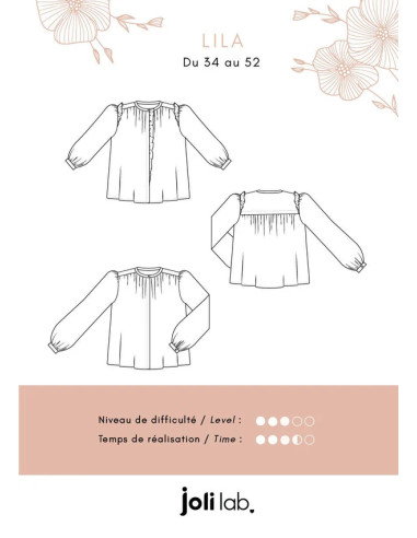 Blusenmuster Lila - Joli Lab