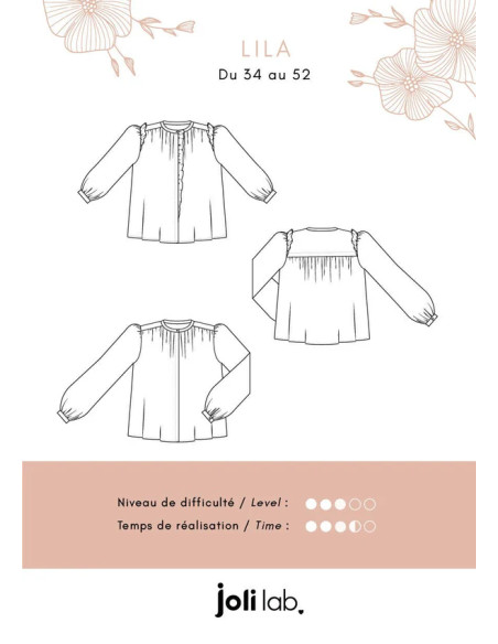 Blusenmuster Lila - Joli Lab