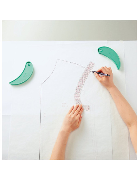 Set mit 3 gebogenen Clover-Linealen