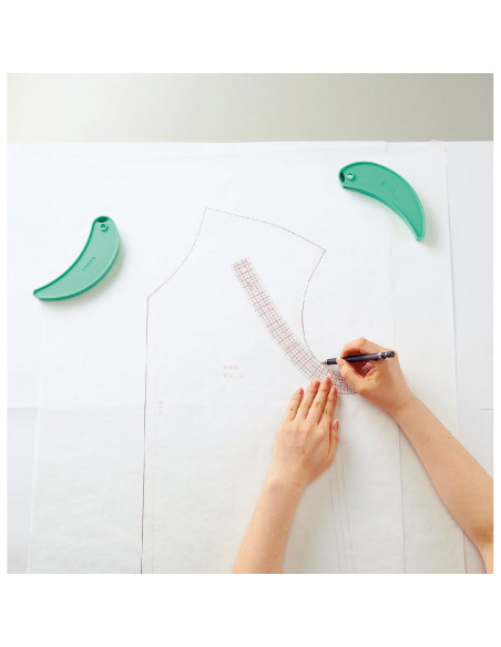 Set mit 3 gebogenen Clover-Linealen
