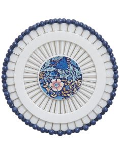 Scheibe mit 40 Stecknadeln mit Kunststoffkopf - Blaue Blumen Kollektion 2