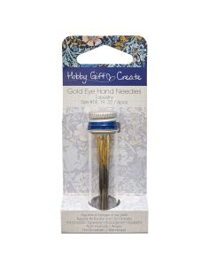 Glasröhrchen mit 6 Sticknadeln 18-22 - Blaue Blumen Kollektion
