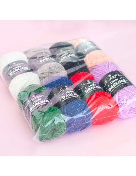 Beutel mit 8 Knäueln Scheepjes Little Darling Sparkle