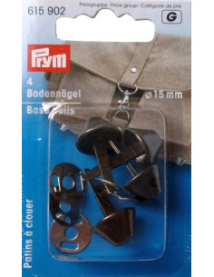 Satz von 4 Füßen für Taschen 15 mm - Antik Silber