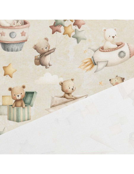 Premium-Baumwollstoff - Fliegender Teddybär