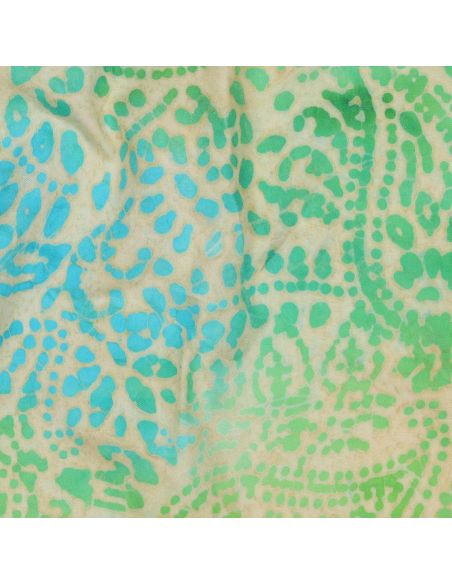 Batik-Viskosestoff Kaona - Grün und Blau