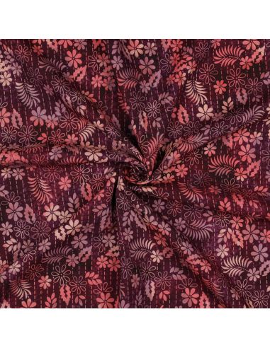 Thea Batik Viskosestoff - Kirsche
