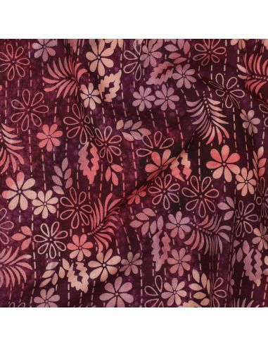 Thea Batik Viskosestoff - Kirsche