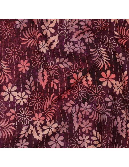 Thea Batik Viskosestoff - Kirsche