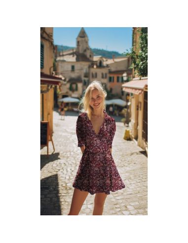 Thea Batik Viskosestoff - Kirsche