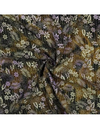 Thea Batik Viskosestoff - Grün