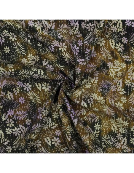 Thea Batik Viskosestoff - Grün