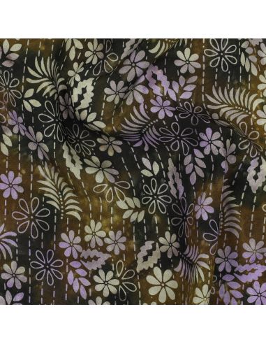 Thea Batik Viskosestoff - Grün