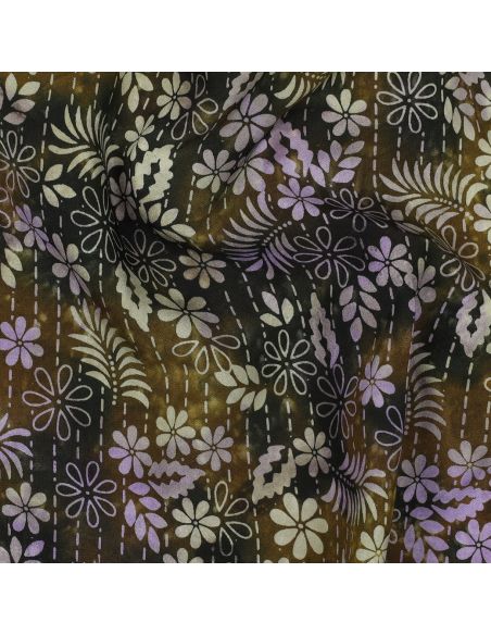 Thea Batik Viskosestoff - Grün