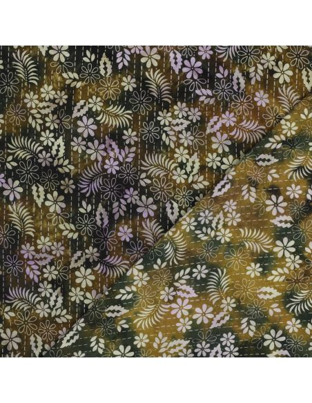 Thea Batik Viskosestoff - Grün