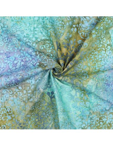 Batik-Viskosestoff Talia - Türkis