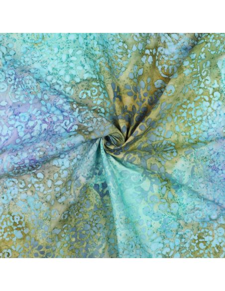 Batik-Viskosestoff Talia - Türkis