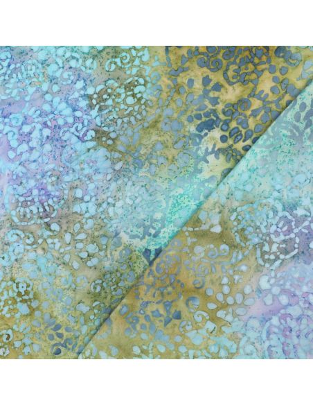 Batik-Viskosestoff Talia - Türkis
