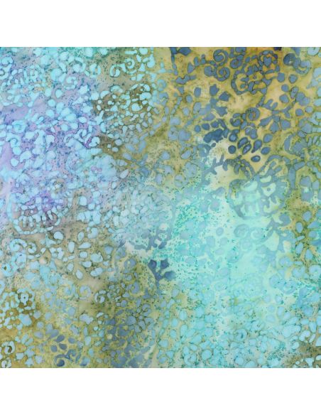 Batik-Viskosestoff Talia - Türkis