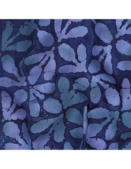 Batik Viskosestoff Lagune - Marineblau