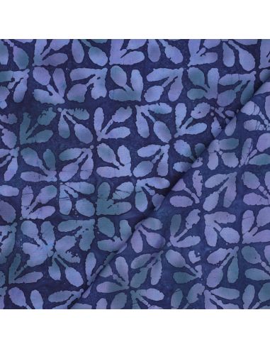 Batik Viskosestoff Lagune - Marineblau