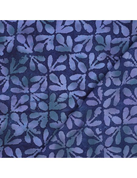 Batik Viskosestoff Lagune - Marineblau