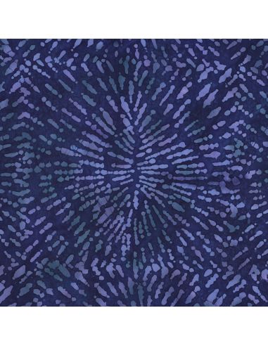 Batik-Viskosestoff Keona - Marineblau