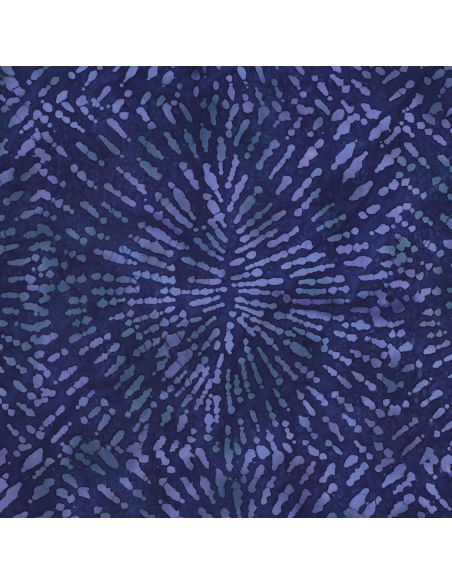 Batik-Viskosestoff Keona - Marineblau