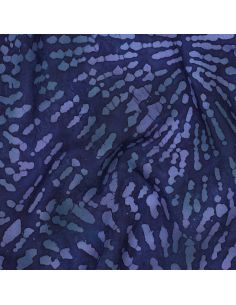 Batik-Viskosestoff Keona - Marineblau