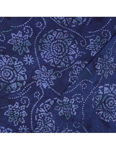Batik-Viskosestoff Eliora - Marineblau
