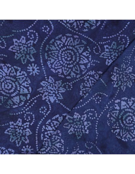 Batik-Viskosestoff Eliora - Marineblau