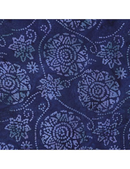Batik-Viskosestoff Eliora - Marineblau