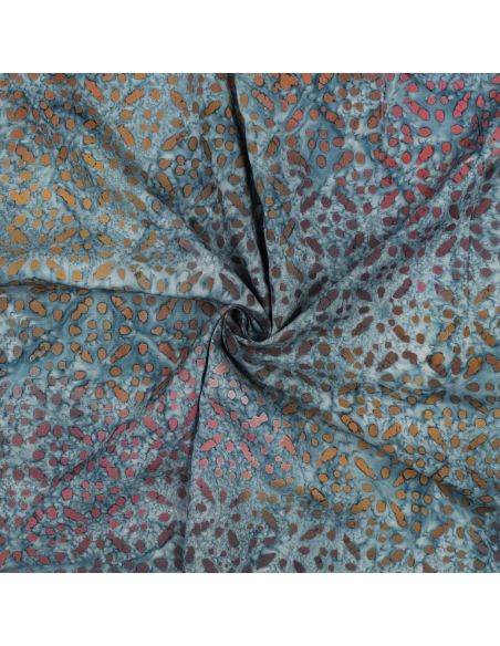 Batik-Viskosestoff Soléane - Blau